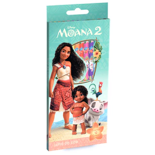 Lápis de Cor Disney Moana 2 12 Cores TRIS