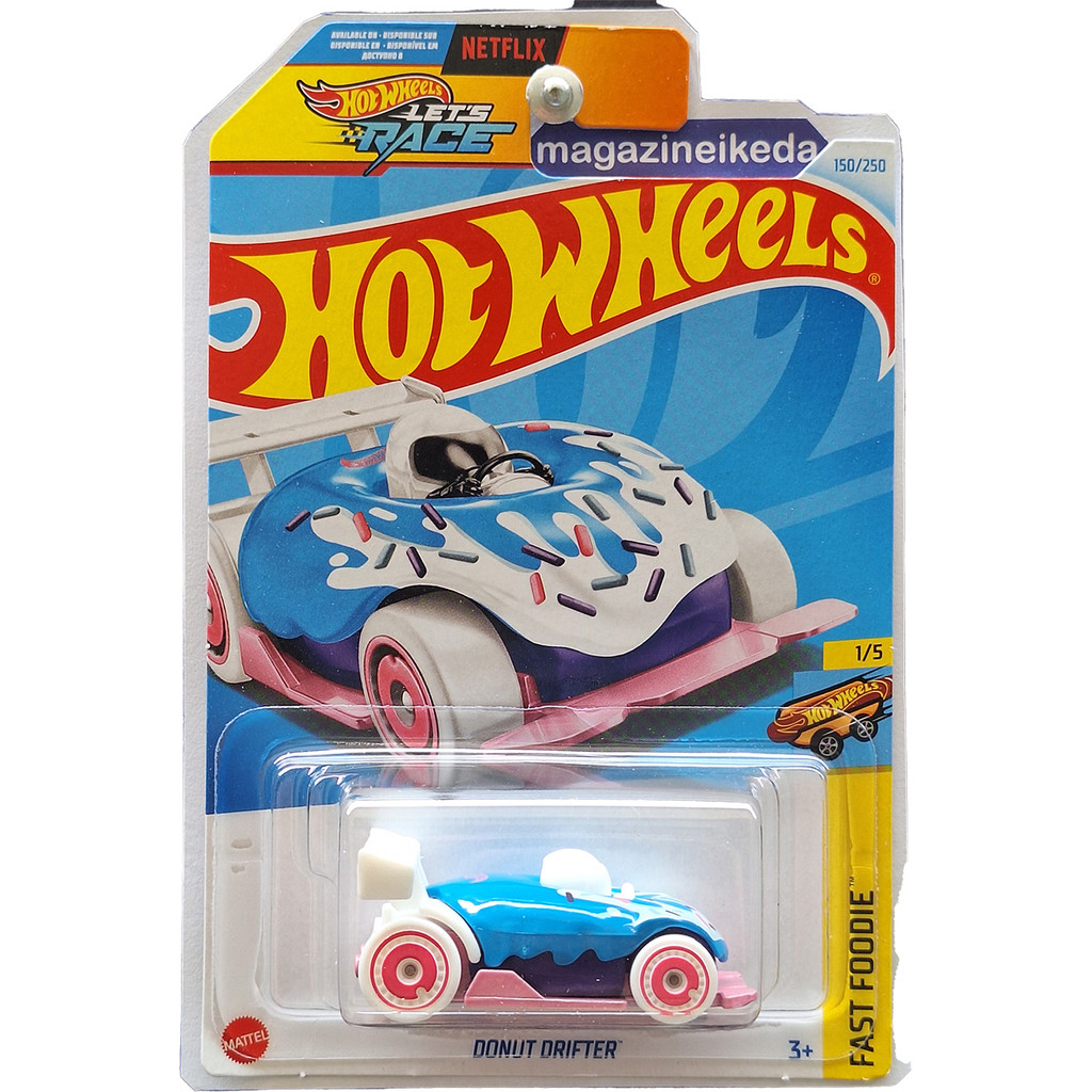 Carro Hot Wheels DONUT DRIFTER HTD70 Azul FAST FOODIE