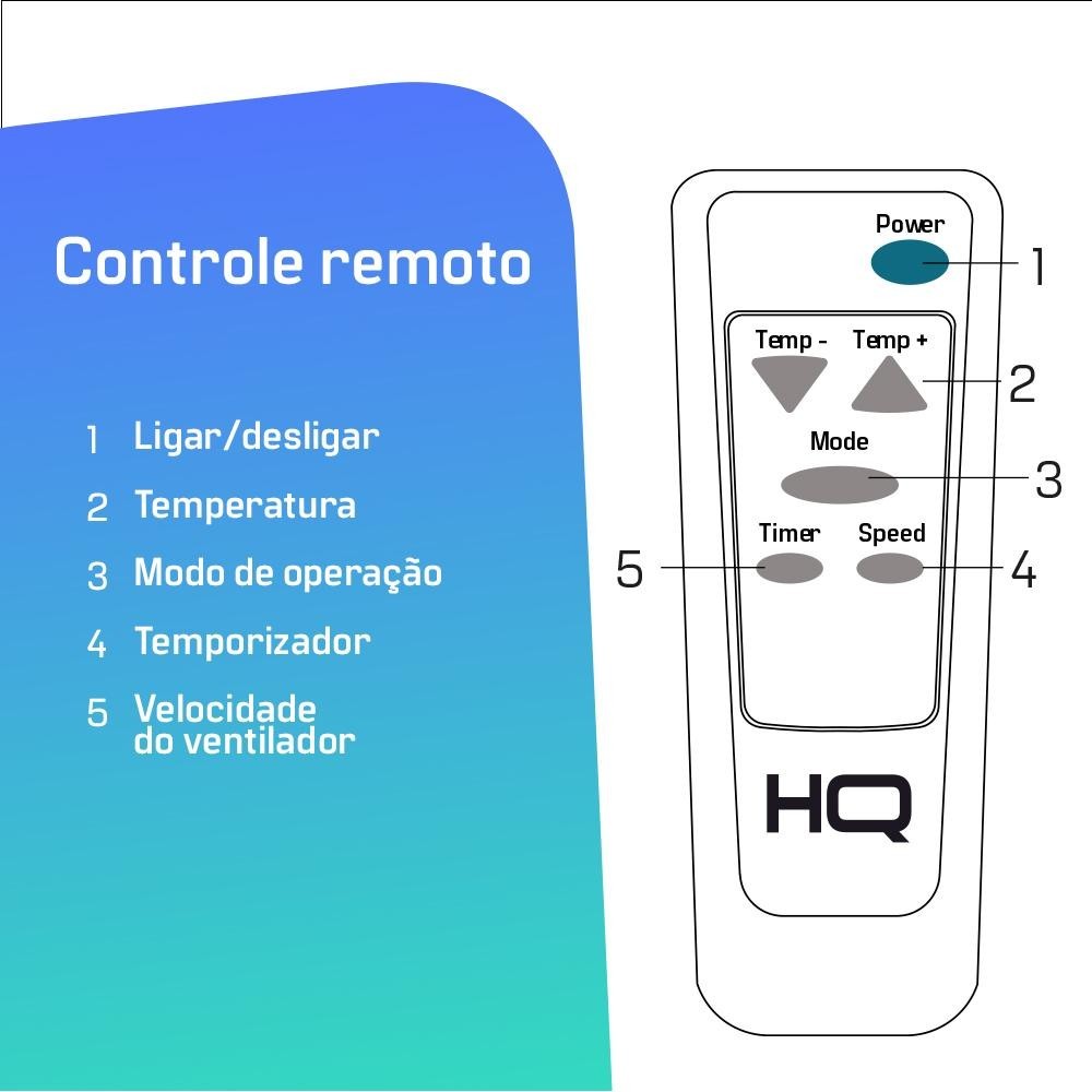 Ar Condicionado Portátil HQ 8.500 BTU/h Frio Monofásico Branco HQ-AP8500FW - 6