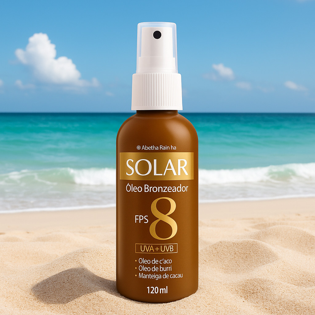 Óleo Bronzeador FPS 8 Óleos Naturais Pele Bronzeada E Hidrata 120ML ...