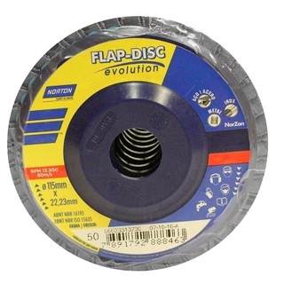 Disco Flap Norton 4.1/2P R822 G50 10 Unidades Embalagem com 10 Unidades em Oferta na Shopee