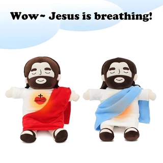 38cm Jesus Que Respira Com Música E Luzes Jesus De Pelúcia em Oferta na Shopee