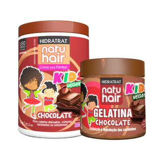 Kit Creme de Pentear Chocolate + Gelatina de Chocolate Natuhair 500g