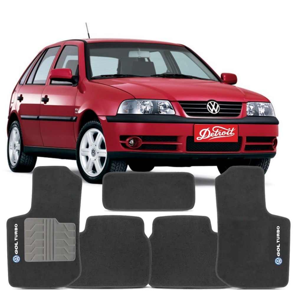 Tapete Volkswagen Gol G3 2000 a 2005 Tevic TVVW0570G Carpete Grafite ...