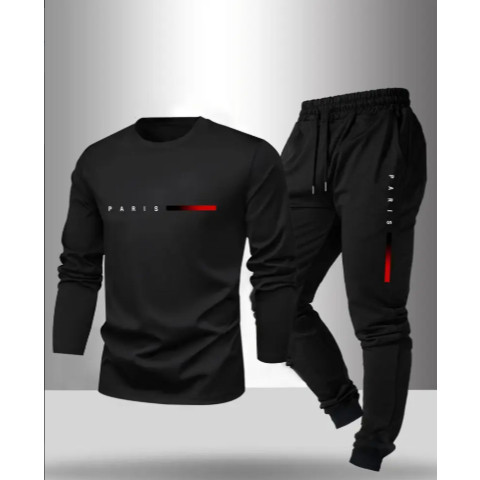 Conjunto Moletom Inverno Gola Redonda e Calça Moletom Com Ajuste Frio Inverno Cordão