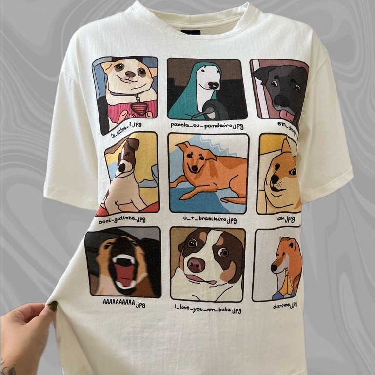 Camiseta Memes de Cachorro - Escolha A Cor
