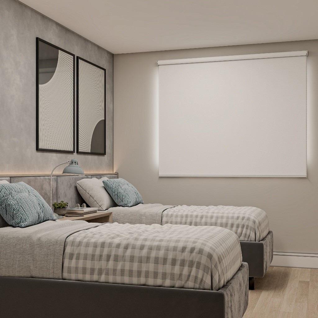 Cortina Persiana Rolo Blackout 100% Largura 1,00x1,40 Altura Pronto para Instalar