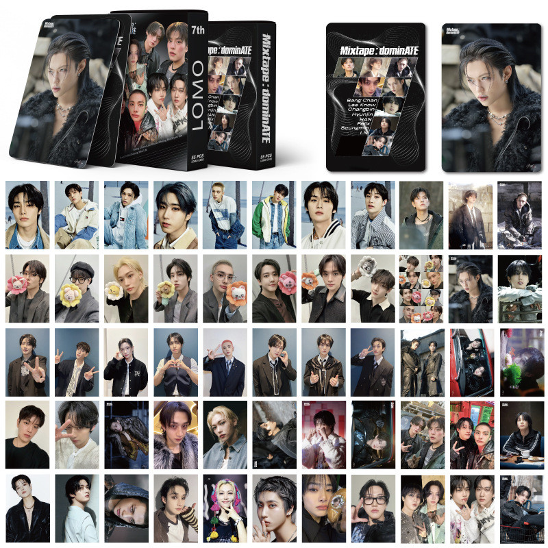 55pcs STRAY KIDS Oco lomo Cartões Rock STAR Álbum HYUNJIN FELIX