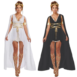 Antigo Vestido De Deusa Grega Cosplay Traje Sexy Cleópatra Athena Feminino Halloween Carnaval Roupas De Festa