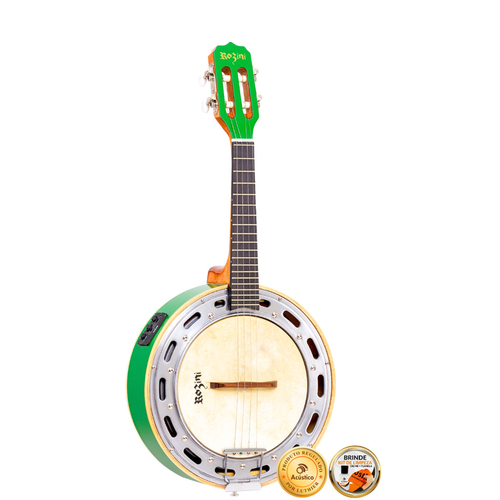 Banjo Rozini RJ11 Ativo Stúdio Caixa Larga Verde | Shopee Brasil