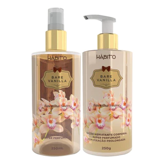 Kit Bare Vanilla Hábito Loção E Body Splash Pele Perfumada
