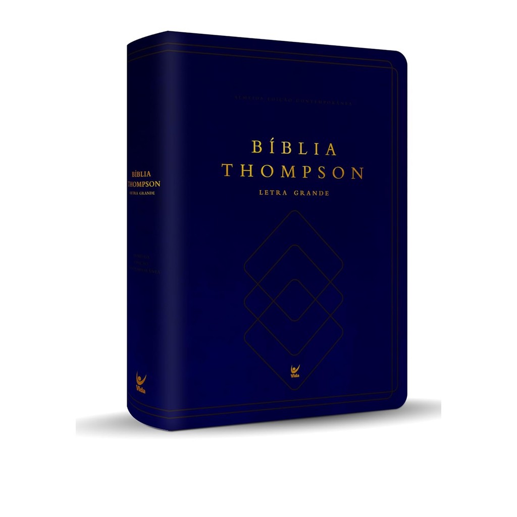 Bíblia de Estudo Thompson | AEC | Letra Grande | Capa Luxo Azul ...