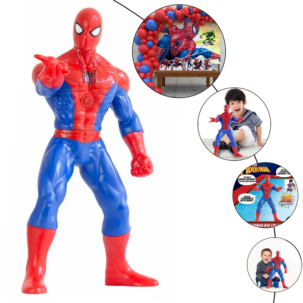 Homem Aranha Boneco Gigante Spider Man Vingador Marvel 56cm | Shopee Brasil