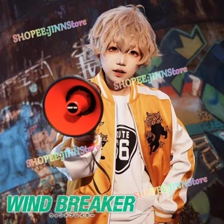 - JINN-Anime WIND BREAKER Choji Tomiyama Cosplay Traje Shishitoren Jaqueta Peruca Conjunto Festa Carnaval Outfit