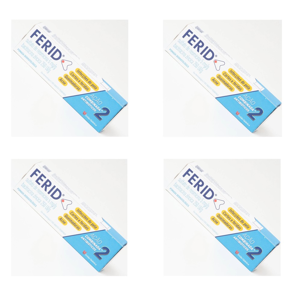 Kit 4 Pomada Cicatrizante Ferid Infecções Feridas Acne 10g | Shopee Brasil