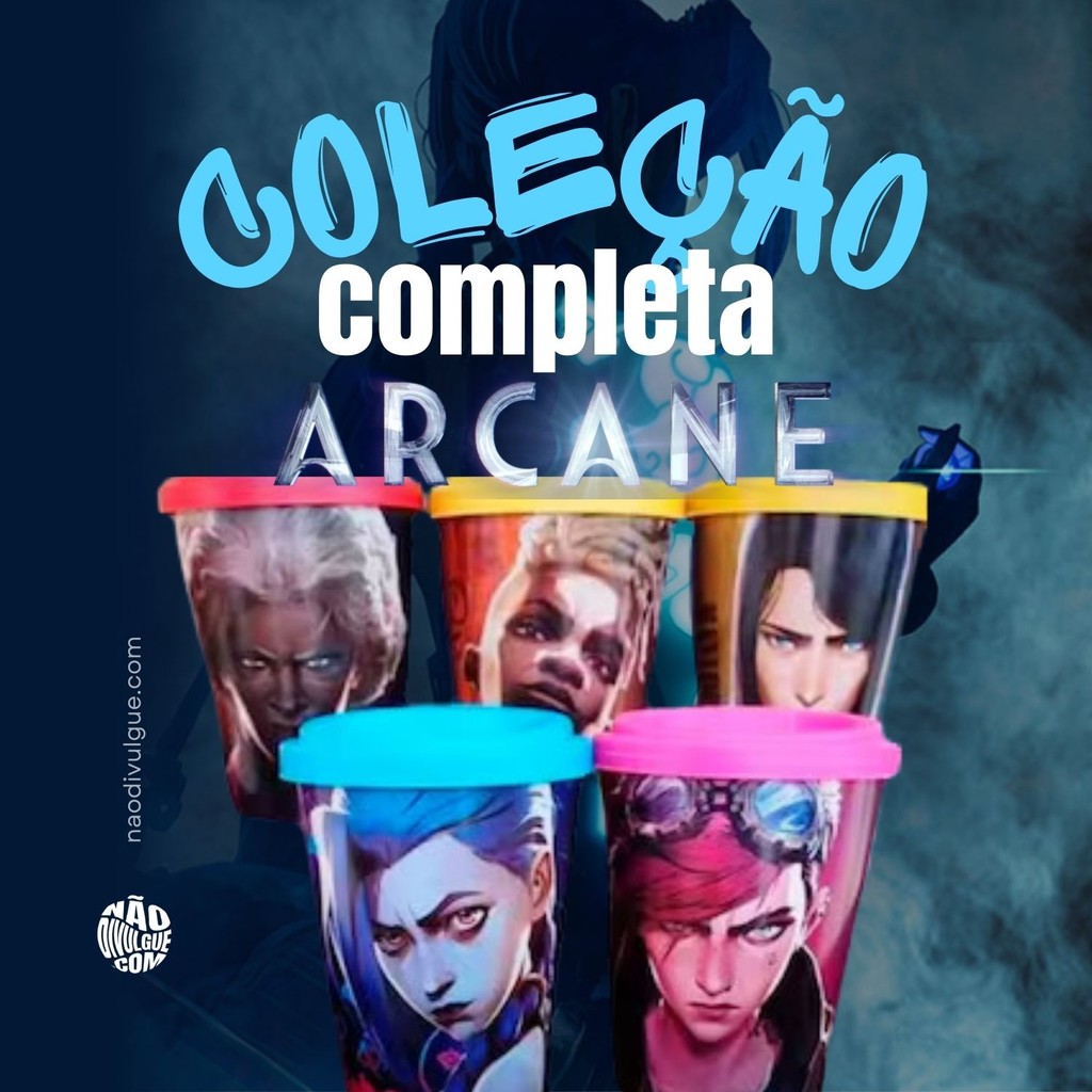 Coleção Copos Arcane League of Legends Completa Burger King Shopee Brasil