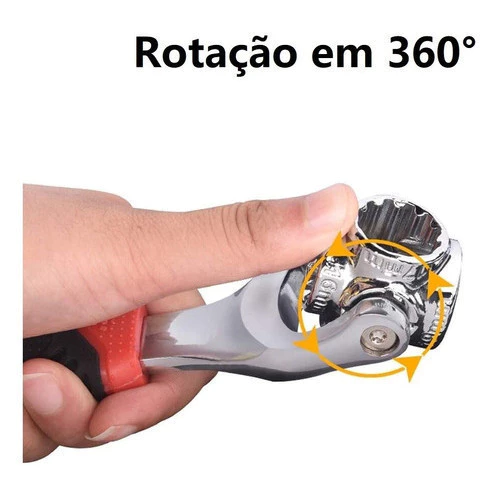 Chave Multifuncional 48 Em 1 360º Jogo ferramentas chave Soquete Universal 48 peças