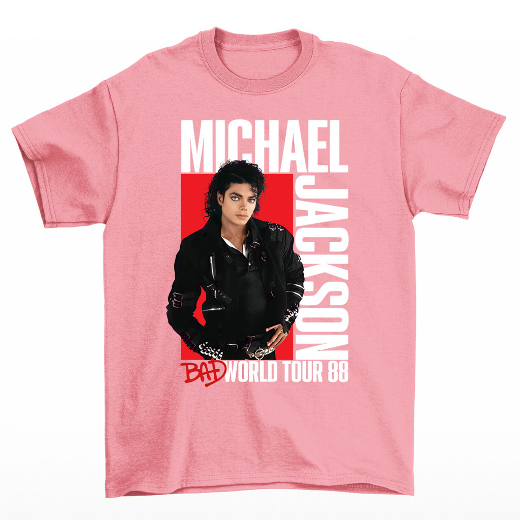 Camisa do Cantor Michael Jackson Bad World Tour 1988 Camiseta