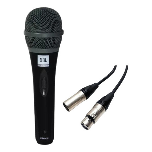 Microfone Jbl Cshm10 Dinâmico Supercardióide + Cabo 5m