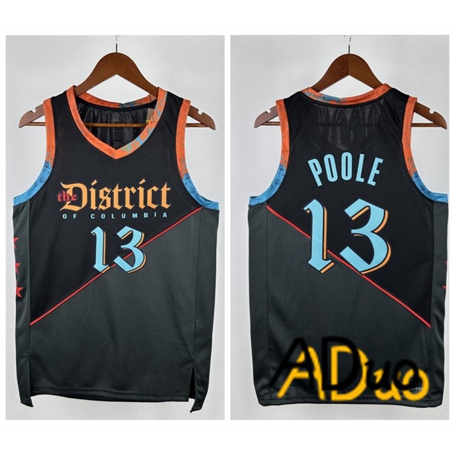 2023-24 Camisa Prensada A Quente Washington Wizards # 13 Camisas de basquete Poole black City Edition