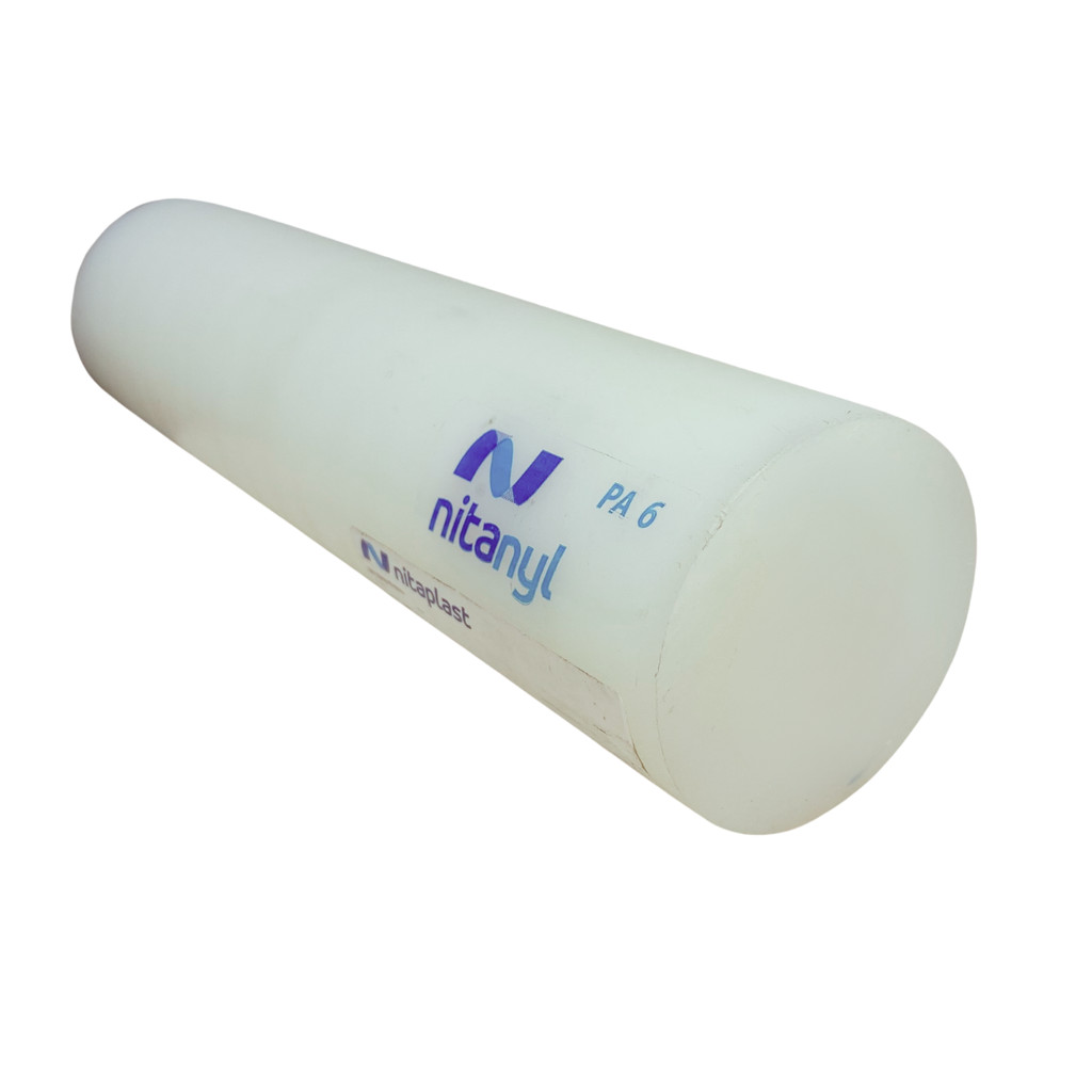 Barre Ronde En Nylon 20x500mm - Blanc - Plastique Technique Résistant