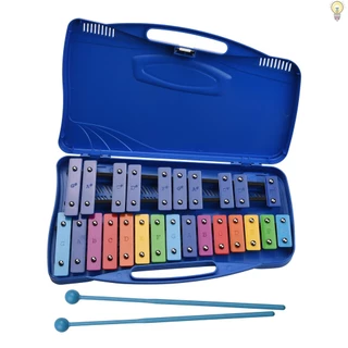 25 Notas Glockenspiel Xilofone Hand Knock Percussão Ritmo Musical Instrumento De Ensino Educacional Brinquedo Com Estojo