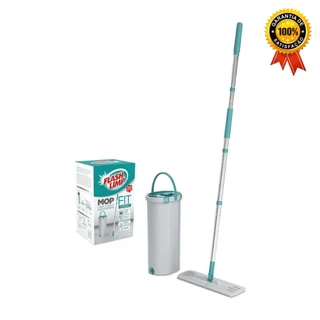 Mop Lava e Seca FIT Limpador Flat Com Balde Esfregão Microfibra Flash Limp MOP6088 Pano Microfibra em Oferta na Shopee