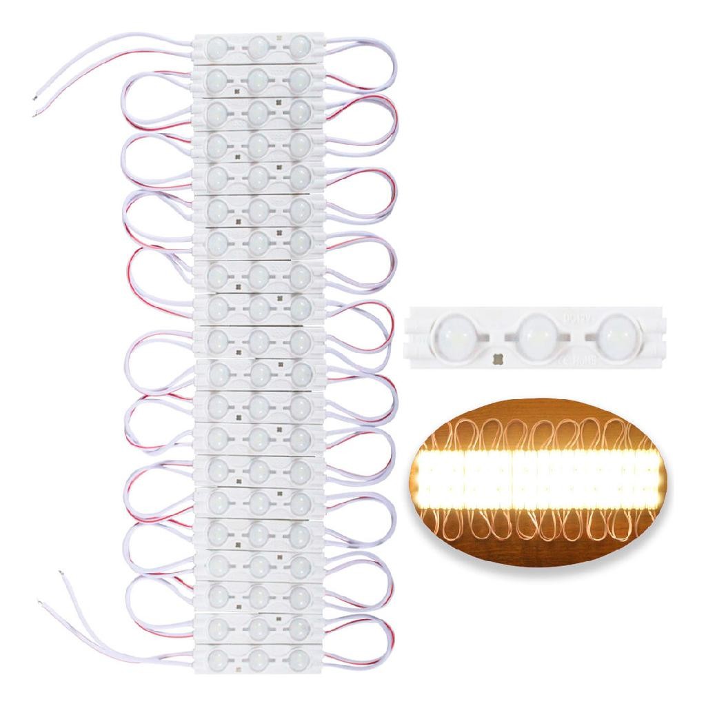 Kit 20 Modulos De Led 3 Leds Branco Quente 7025 1.5W IP65 | Shopee Brasil