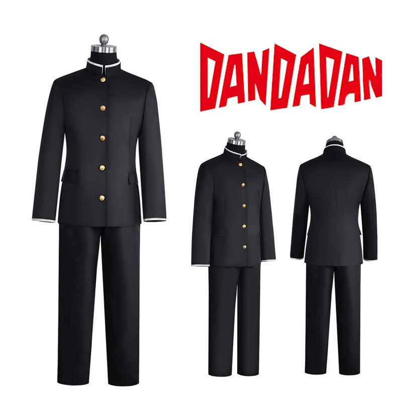 Anime Dadan Ken Takakura Cosplay Traje Peruca Okarun Uniforme Escolar  Jaqueta Preta Gakuran Roupa Óculos Halloween Femin