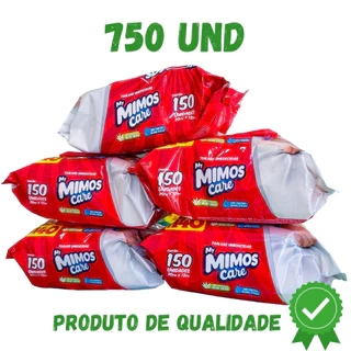 Kit 750 Toalha Umedecida My Mimos Care (5 Pacotes 150 cada) Lenço umedecido em Oferta na Shopee