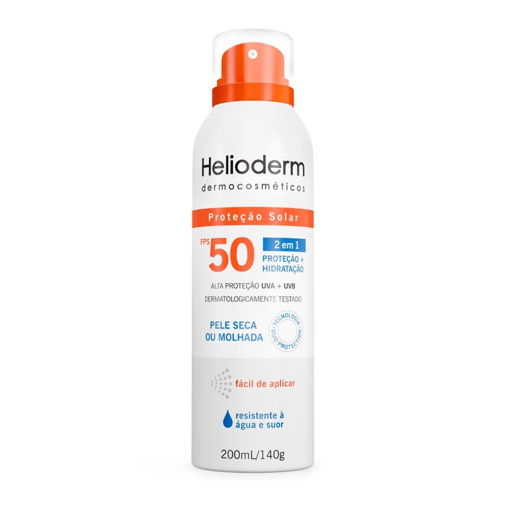 Protetor Solar Spray Helioderm Suncare FPS 50 200ml