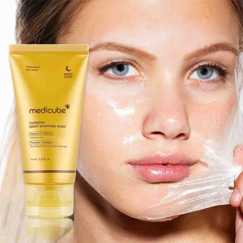 Medicube Kojic Acid Turmeric Night Wrapping Mask – Build Your Skin