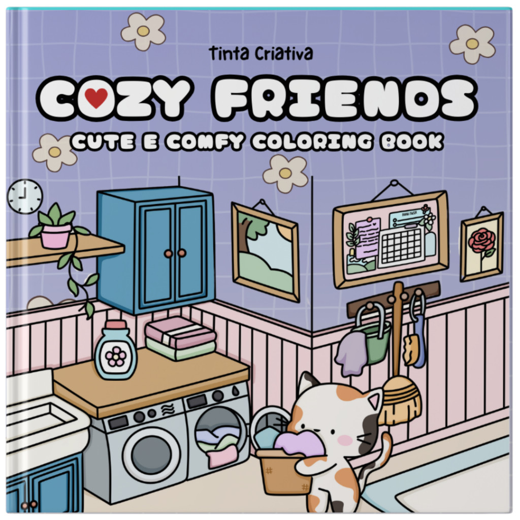 Livro De Colorir Cozy Friends - 50 Páginas Estilo Bobbie Goods ...
