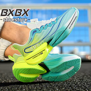 Nova Fivela Rotativa Placa De Carbono Sapatos Esportivos Para Casais Jovens Malha Respirável Corrida Tênis33-45
