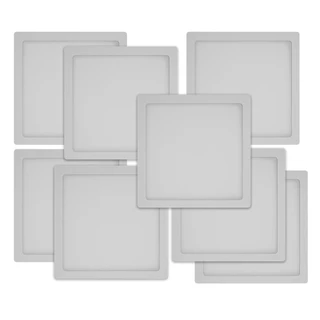 08 Paineis de LED 4000K Bivolt 24W Bivolt Embutido Plafon