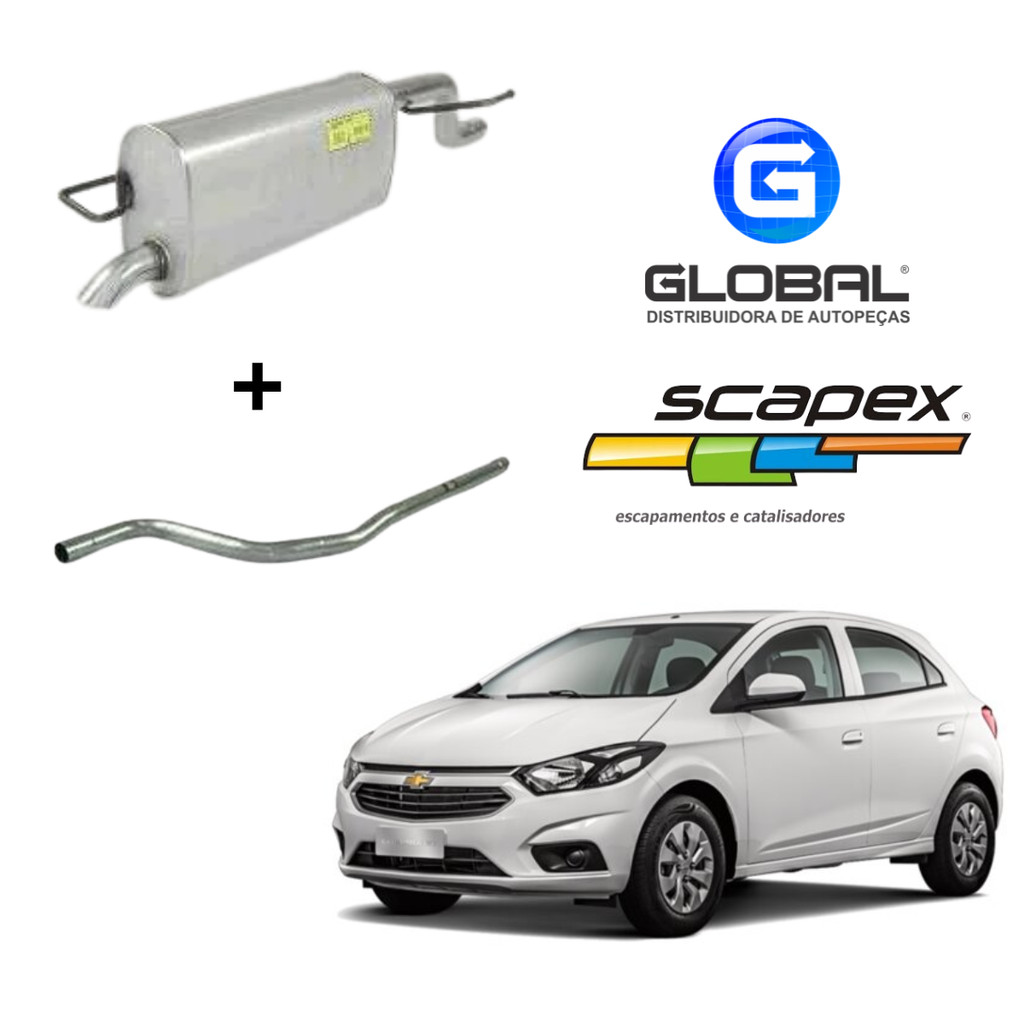 Kit Escapamento Silencioso e Intermediario Chevrolet Onix 1.0 8v ...