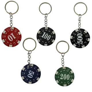 Kit 12 Chaveiros Fichas de Poker para Lembrancinhas e Brindes