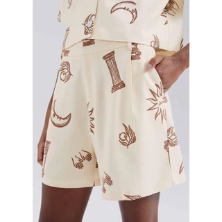 Shorts Estampado Com Linho Hering