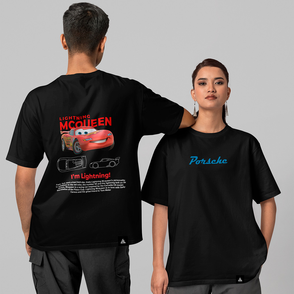 Camisa Black Camiseta Blusa Kit Casal Relâmpago Mcqueen + Sally Carrera ...