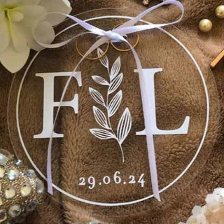 Porta Aliança Casamento Acrílico Personalizado Noivado Presente Namorados