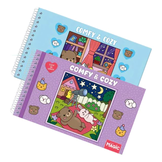 Livro De Colorir Comfy e Cozy  50 Folhas 180g Capa Dura em Oferta na Shopee