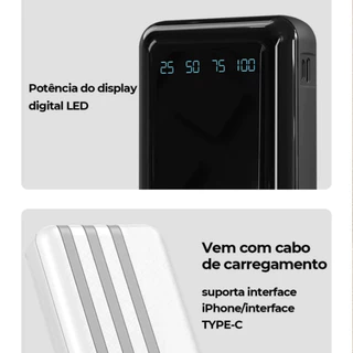 Carregador Portátil Celular 20000mah Bateria Externa