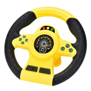 Volante Brinquedo Simulador Interativo Som Gira 360 Ventosa