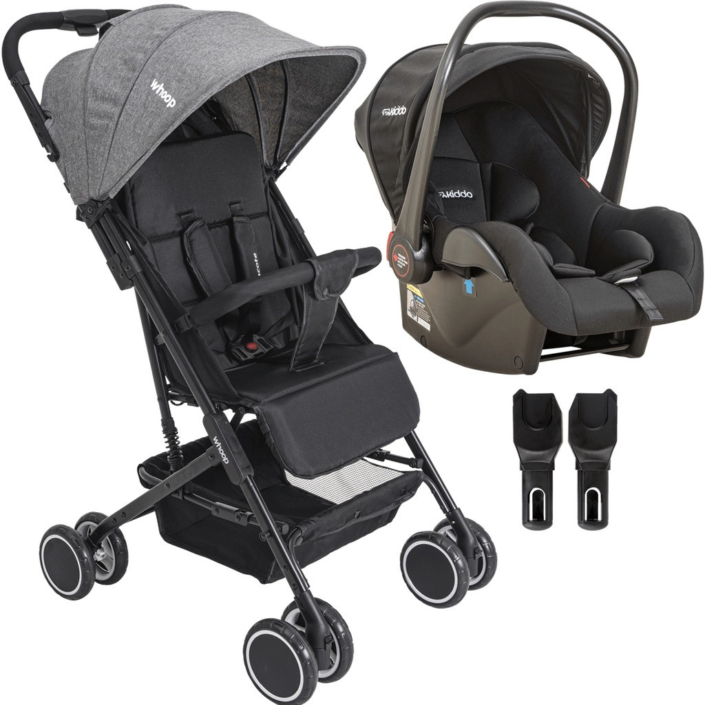 Carrinho de Bebê Confortável Mascote Kiddo Grafite | Shopee Brasil