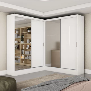 Closet Casal Duplo Belém 4 Portas Plus 4 Gavetas Carioca Móveis em Oferta na Shopee