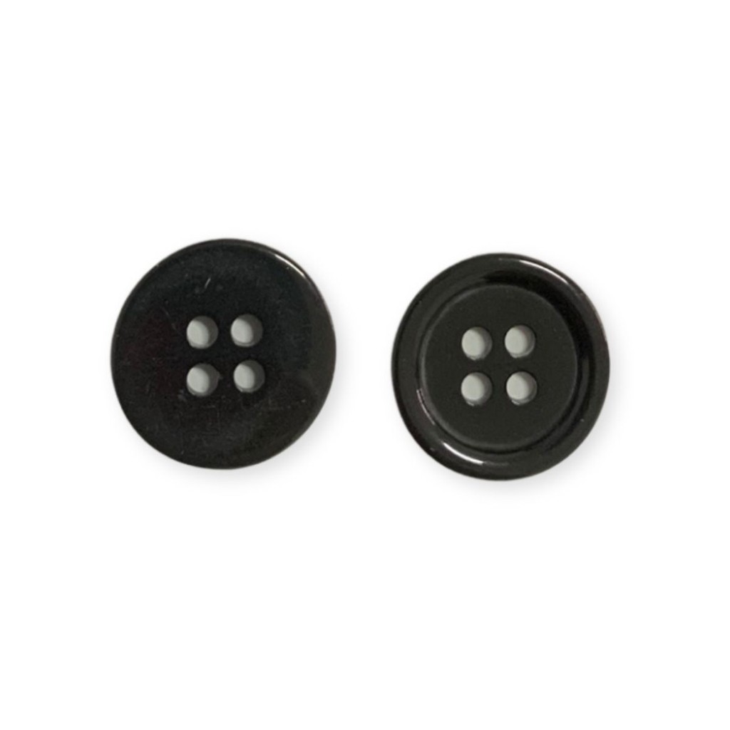 Botão de Costura Preto 20mm 4 Furos 50 unidades Artesanato Roupa ...
