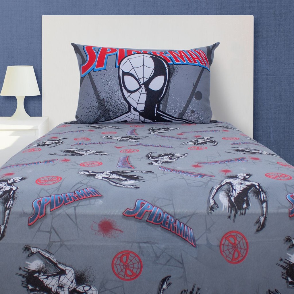 Jogo de Cama Infantil Homem Aranha SPIDER GRAY STYLE Solteiro | Shopee ...