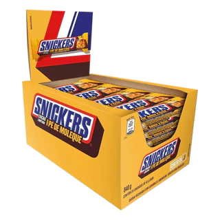 Display Chocolate Snickers Pé de Moleque com 20 unidades 42g em Oferta na Shopee