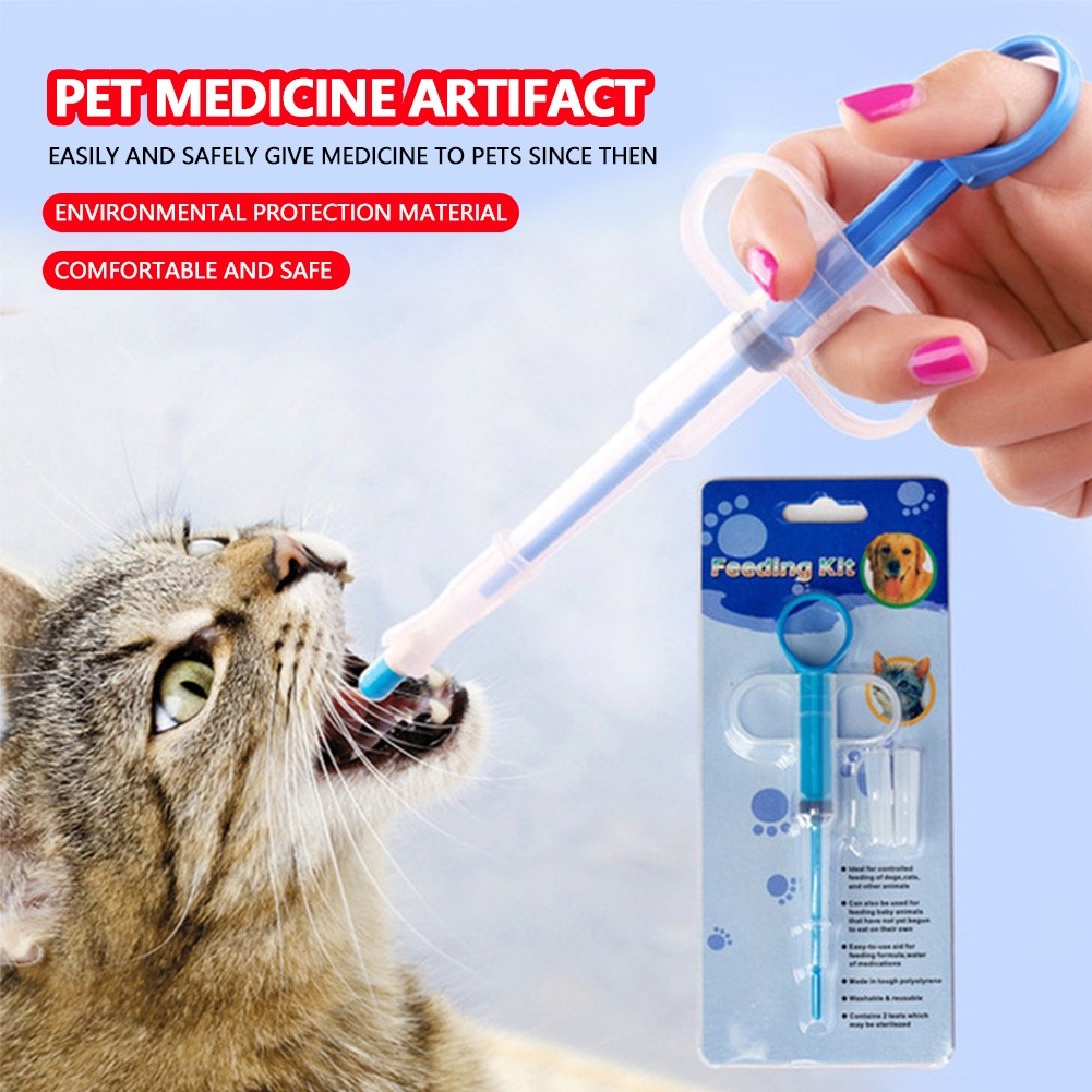 BESTLINK2 1Pc Pet Medicine Syringe Piller Push Dispenser Water Philler ...