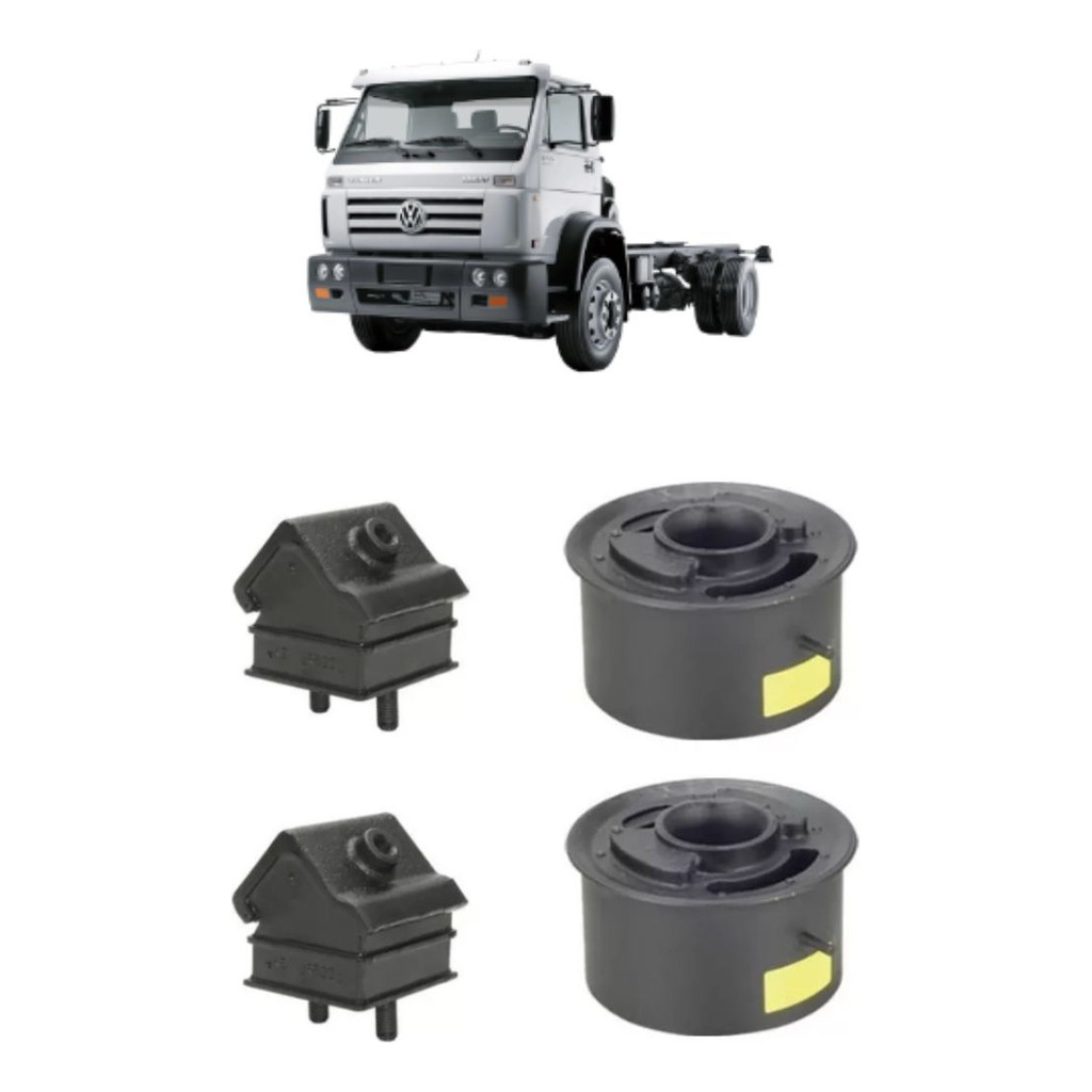 Kit Coxim Dianteiro E Traseiro Motor Vw 13180 15180 17210 | Shopee Brasil